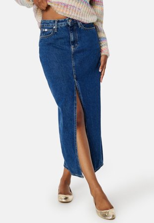 Calvin Klein Jeans Front Split Maxi Denim Skirt Denim Dark Klær