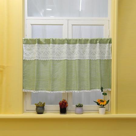 Stångficka Halvfönstergardin Sraight Thermal Draperier
