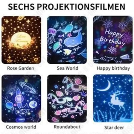 Nattljus TD Kreativ Stjerneprojektor Musik Moderne Design[D]