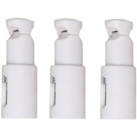 Vægbeslag til Håndklædetørrer, 3-delt Sæt, Passer til Lige eller Buet Badeværelsesradiator