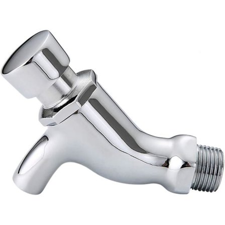 Vægmonteret selvlukkende vandhane med et enkelt hul - Kobber koldtvandsbesparende - Offentligt toilet - Forsinkelsesvandhane - Til badeværelse, have, 