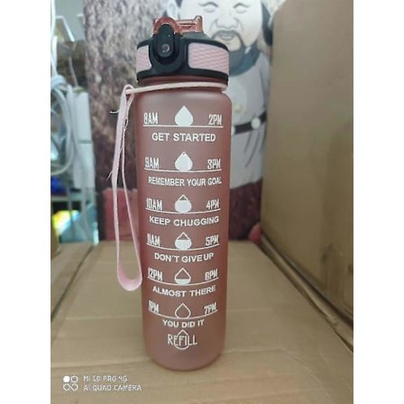 900ml Sports Vandflaske Lækagesikker Gym Fitness Kande Med Tidsskala Motiverende Drikkeflaske