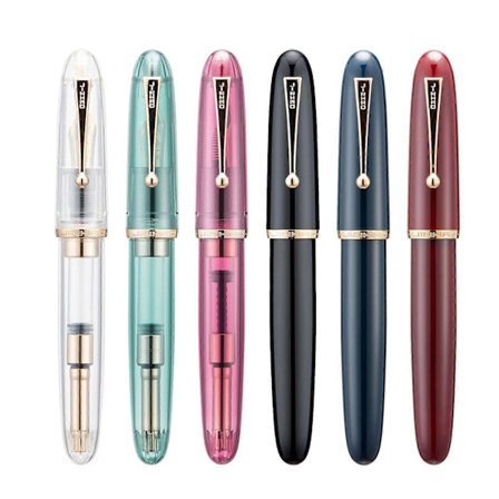 Jinhao 9019 Resin Fyldepen #8 F/M Nib Stor Størrelse & Høj Kapacitet Konverter