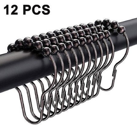 12 stk. bruseforhængsringe - nikkel farve