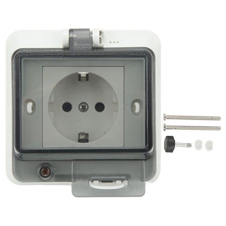 Vægmonteret IP66 Vandtæt EU Standard Stik Adapter Udtag 250V 16A med PC-skal