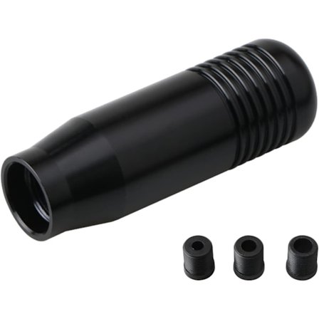 8,5 CM manuel gearstang til bil - universel 5,6-gears aluminium gearstangsadapter - gearstangsknop (sort) Sort—yux