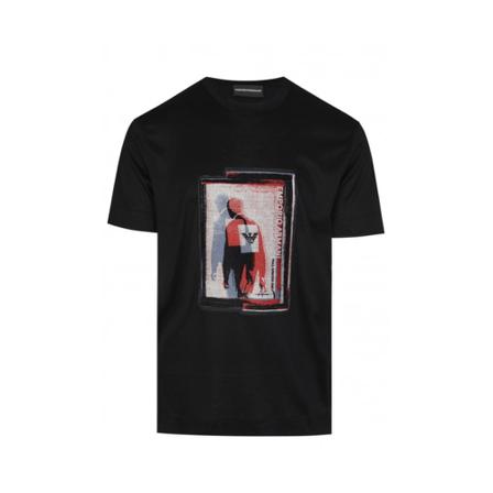Emporio Armani, T-Shirts Zwart, Heren, Maat:M
