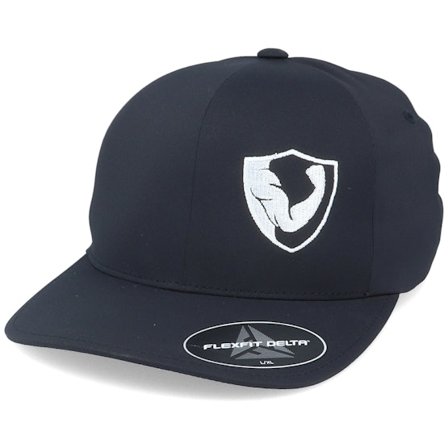 Berzerk - Svart flexfit Keps - Biceps Shield Side Black Delta Flexfit @ Hatstore