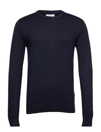 Melange Round Neck Knit Blue Lindbergh