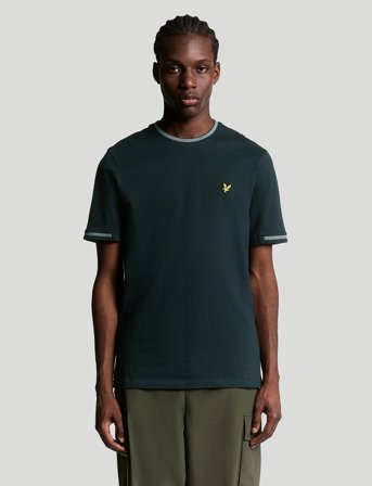 Lyle & Scott Birdseye Half Tipped T-Shirt - Navy - S