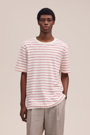 Pedro T-shirt Herr Röd Ekologisk Bomull