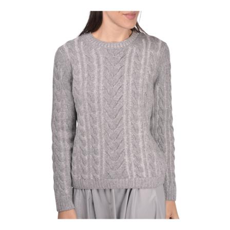 Paolo Fiorillo Capri, Round-neck Knitwear Grijs, Dames, Maat:M