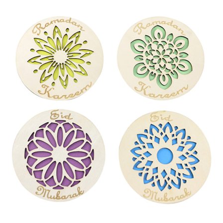 Papirklipmønster dobbeltlags kopmåtte Moderigtig varmebestandig kopunderlag til hjemmet 4 stk.