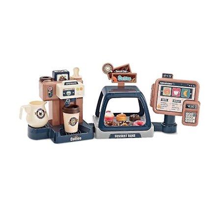 Leksaksset för kaffebryggare för barn, 40 delar leksaksbryggare, tillbehör till leksakskök, från 3 år