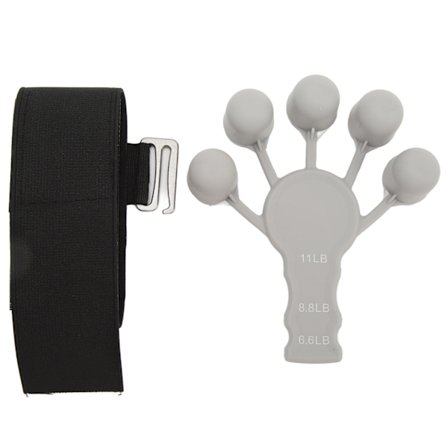 Silikone Fingerstyrkeøvelser Træner Styrke Træner 3 Modstandsniveauer Håndgreb Styrkeforstærker Grå