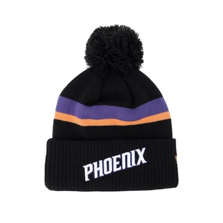 New Era - NBA Black pom Beanie - Phoenix Suns NBA Statement Knit Black Pom @ Hatstore