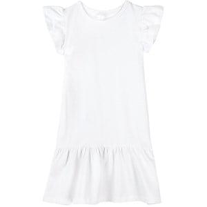 A Happy Brand White Ruffle Detail Dress 98/104 cm - Dresses - 98/104 cm - White