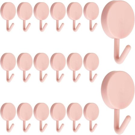 20 st Svarta och vita självhäftande krokar i plast, avtagbara vägghängare för badrum, kök, kontor, garderob, glas