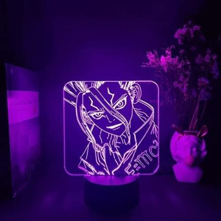 Dr Stone LED-yövalo lasten makuuhuoneen sisustukseen, yövalo, syntymäpäivälahja, anime-gadgeti, pöytälamppu, Dr Stone