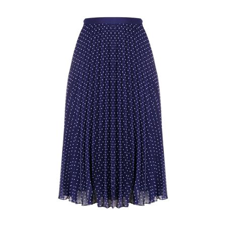 Philosophy di Lorenzo Serafini, Polka dot print pleated skirt Blauw, Dames, Maat:S