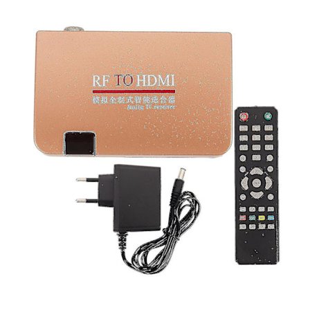 RF till HDMI-konverteradapter Analog mottagare Analog TV-box Digitalbox Fjärrkontroll EU-kontakt
