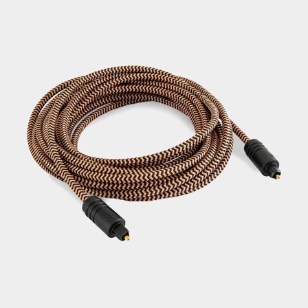 Optisk kabel Proson, 5 meter, optisk (han) til optisk (han)