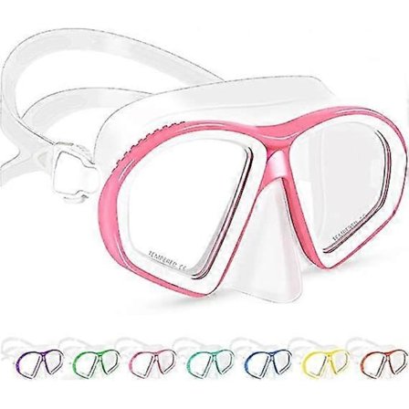 Svømmebriller til børn, hærdet glas børnebriller med næsebeskytter, svømmebriller dykkermaske snorkelmaske til børn 6-14 år