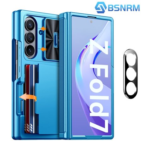 Telefondeksel - Dette er et telefondeksel designet for Samsung Z Fold 7, med doble linsebeskyttere, en multifunksjonell klips, en integrert 