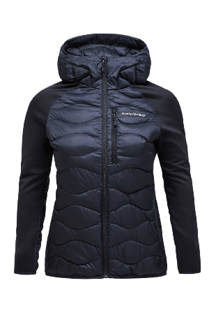 Peak Performance W Helium Down Hybrid Hood Jackor Dam Svart M