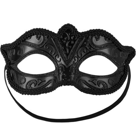 Tectake Venetiansk Mask Med Mönster Svart