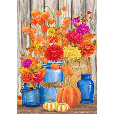 (30X40cm) Blommor Diamantmålning Kits för Vuxna Nybörjare,5D Di