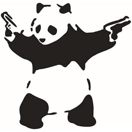 Sjov katte-panda-bilklistermærke i vinyl, kunstgrafik, klistermærker til bil, køretøj