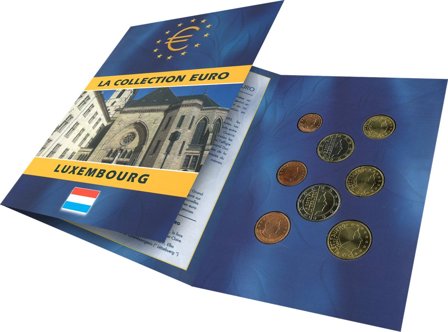 Luxembourg - Euro møntsæt i folder - Fransk