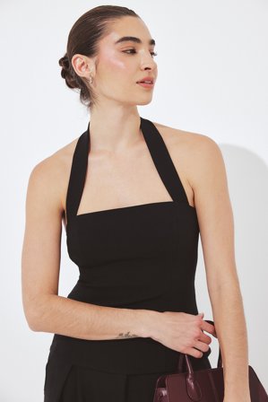 NA-KD Hercorset ajusté à dos nu - Top Nouvel an - Noir - EU 32