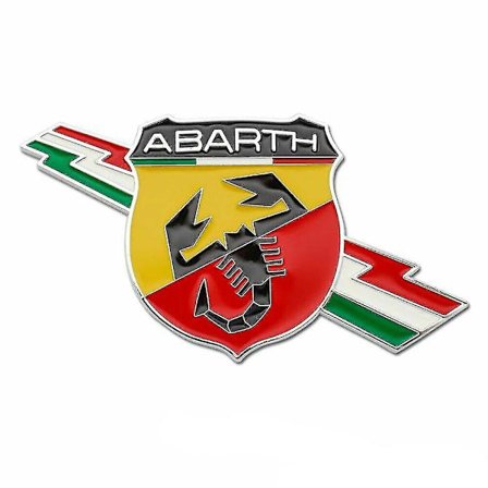 1 stk. 3D Abarth Metal Klæbebil Badge Emblem Skjold Sticker Punto 500 UK