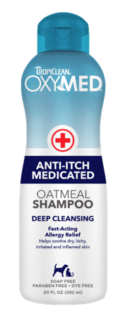 TropiClean - OxyMed medisinsk kløesjampo for kjæledyr 355 ml - Hund - Pelspleie Trim- og hundebad - Hundesjampo - ZOO.no