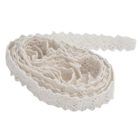 Blonderibbon 20 meter 1,1 cm bredde Myk behagelig utsøkt blonder for gardiner klær duk gavedekorasjon