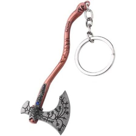 God of War 4 Kratos Yxa Nyckelringar Utsökt Kristall Skuren Mönster Yxa