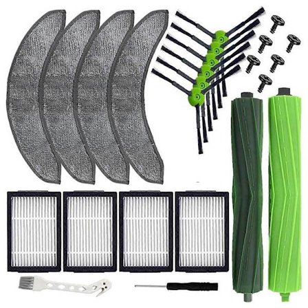 Reservedeler for Combo J7+ J9+ Robotstøvsugersett - Hovedsidebørste, HEPA-filter, Moppklut