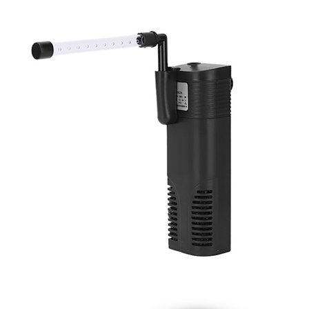 Akvarium internt filter, justerbart akvariefilter med vannpumpe for akvarium opptil 20 liter, stille, 3 W