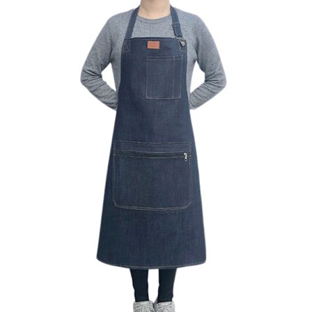 Arbeidsforkle i denim for voksne, fabrikkindustriell fortykning, slitesterk forkle, arbeidsforsikring, sveising, antifouling forkle.