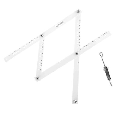 340mm Pantograf Tegneværktøj Foldbar Skala Lineal Metrisk til Kontor