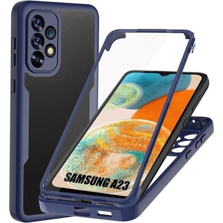 Skalsskydd - BOOLING - för Samsung Galaxy A23 5G - Stötsäker 360° - Marinblå - Semi-rigid