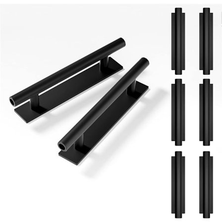 8-pack Självhäftande Draghandtag Svart, Dolda Skåphandtag, ABS-Plast Dörr Fönster Garderob Direkt Skåp Låd Möbelhandtag