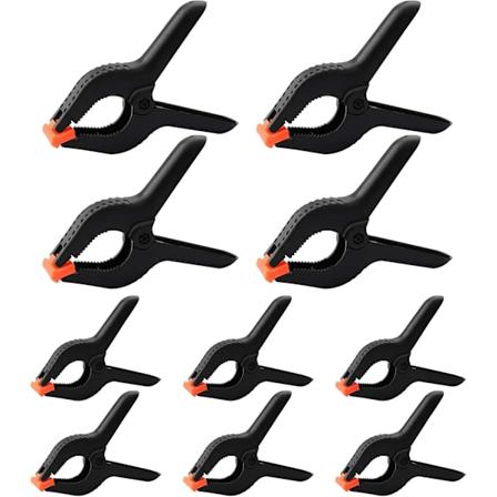 Nylonfjäderklämmor, Tunga Plastfjäderklämmor för Träbearbetning, Muslinfjäderklämmor för DIY-projekt, Fotostudio, Bakgrunds-Muslin etc 6inch*4+4inch*6