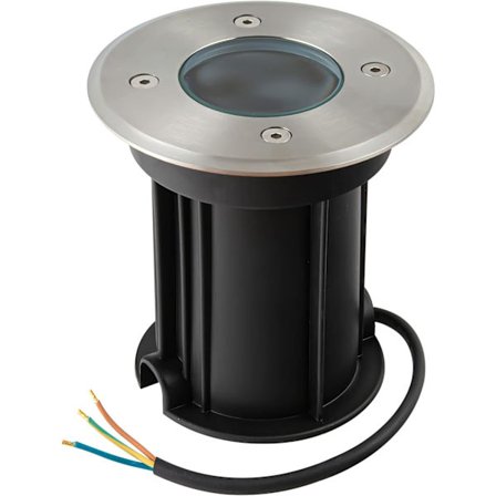 Utendørs innfelt bakkespotlight for GU10, IP65 vanntett LED utendørs terrasse spotlight Rund og spotlight 230V, Ø12x11cm
