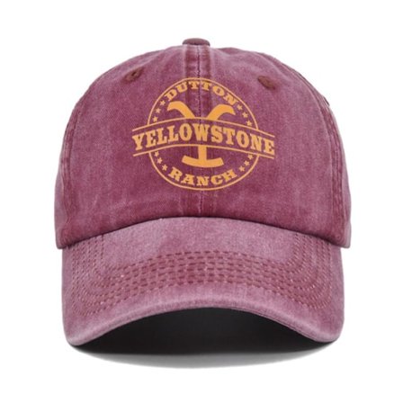 Europeisk og amerikansk graffiti trykt baseball caps Yellowstone silketrykk toppluet laget av gammel buet brem caps Yellowstone solskjerm