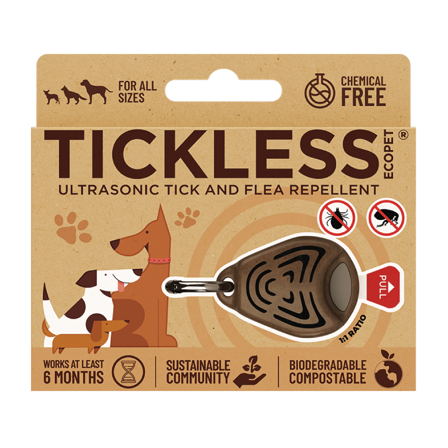Tickless EcoPet Elektronisk Flåttjager Dyr, Brun, 1 stk.