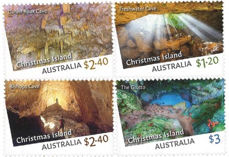 Christmas Island - Grotter - Postfrisk sæt 4v