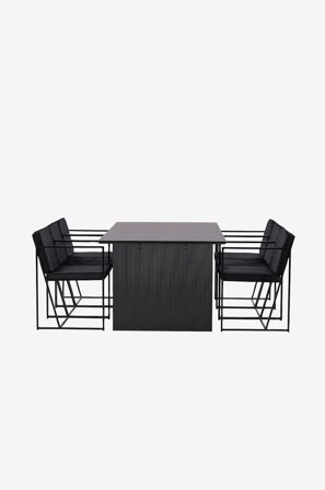 Venture Home - Spisegruppe Vail med 6 stk stoler Richmond - Svart - Spisegruppe 6 personer - Fra Homeroom